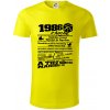1986 v kocke - Tričko z organickej bavlny - S ( Citrónová )