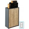 RIOMA NEW grafit/dub artisan 09, kancelárska policová skrinka