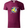 Volejbal lopta v triku - Tričko z organickej bavlny - XL ( Fuchsiová )