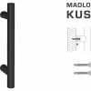 Madlo na dvere FT - MADLO kód K00 Ø 25 mm ST ks CIM - čierna matná (FNO) | MP-KOVANIA.sk