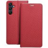 Puzdro Luna Book Carbon Samsung Galaxy A25 5G - červené