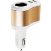 CAR.COOL 7490 USB nabíjačka do auta, 2 USB port, bielo-zlatá