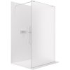 CERANO - Sprchová zástena Walk-in Onyx Duo Ľ/P - 8 mm - hranatá vzpera - chróm, mliečne sklo - 130x200 cm