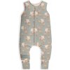 Celoročný spací vak s nohavicami Sleepee Vintage Animals Sky Blue/Cream XS