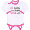 Body s potlačou New Baby 50% MAMIČKA + 50% Otecko - 100% JA ružové, 86 (12-18m)