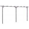 Zahradní pergola šedá 400 x 40 x 205 cm impregnovaná borovice Šedá 313568