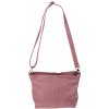 NovaKabelka.sk Batilda Rosa Scura kožená talianska crossbody kabelka ružová