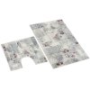 Bellatex Koupelnová sada 3D tisk Ornament smetanová černá růžová 60x100 60x50 cm