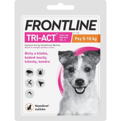 Frontline Tri-Act Spot-On Dog S 5-10 kg 1 x 1 ml