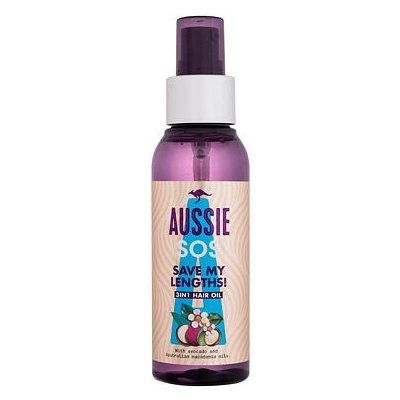 Aussie SOS Save My Lengths! 3in1 Hair Oil olej proti rotřepeným konečkům a pro usnadnění rozčesávání 100 ml pro ženy