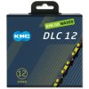 Kmc DLC 12 čierno-žltý Waxed BOX reťaz