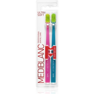 MEDIBLANC 5490 Ultra Soft zubné kefky ultra soft Pink, Blue 2 ks