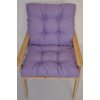 Nábytek PEGAS Polstr na zahradní křeslo s nízkým opěradlem - látka fialový melír