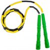 Korálkové Katana Rope - švihadlo pre začiatočníkov, nastaviteľná dĺžka, vhodné na chudnutie. Vyber farbu rukovätí:: Zelené, Vyber farbu korálikov: Žlto/čierna Švihadlo s korálkami ti pomôže schudnúť,
