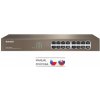 Tenda TEG1016D - 16x Gigabit Switch, Fanless-bez ventilátorov, Rackmount, ochrana proti prepätiu TEG1016D