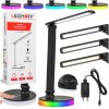 Stolná lampa Ledhoff čierna LED 5 W s reguláciou farby svetla a stmievaním