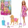 BÁBIKA BARBIE MALIBU PRECHÁDZKA SO ŠTENIATKOM ČISTOTNÝM - Súprava pre deti +3