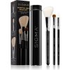Sigma Beauty Essential F40 štetec a púder na lícenku 1 ks + puzdro na štetce 1 ks + štetec na tieňovanie a prechody 1 ks + štetec na rozmazávanie očných tieňov 1 ks
