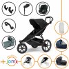 Set 11v1 Thule Urban Glide 3 Black + madlo + vanička Mid blue + JOMK príslušenstvo + autosedačka Cybex s ISOFIX základňou a adaptérmi Thule