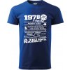 1978 v kocke - Klasické pánske tričko vyššej gramáže - M ( Kráľovská modrá )