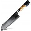 IZMAEL Damaškový kuchynský nôž Honeycomb Santoku 17.7 cm