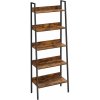 Rebríková polica, 5-úrovňový regál, rustikálny hnedý