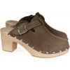 Dámske kožené hnedé dreváky PATRICIA