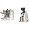 Rocket Espresso Appartamento, white, walnut + Eureka Mignon Zero 65 Speedy, CR white