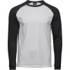 TEE JAYS TJ5072 / Pánske baseballové tričko s dlhým rukávom - white/black
