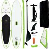 vidaXL Nafukovací Stand up paddleboard s plachtou, zeleno biely 92735