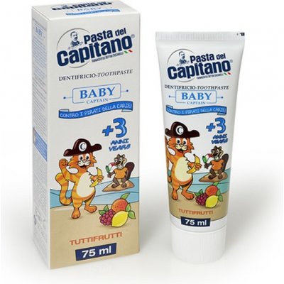 Pasta Del Capitano zubná pasta BABY 3+ Tuttifrutti 75 ml