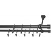 Rolmajster Kovová záclonová tyč Čierna Stropná 25 mm 360 cm