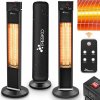 Infračervený stojaci ohrievač TRESKO 2000W s diaľkovým ovládaním (Elektrický terasový ohrievač s regulátorom)