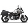 SHAD Kompletná sada bočných čiernych hliníkových kufrov TERRA BLACK , 47/47 litrov bočné kufre, vrátane montážnej sady SHAD HONDA NC 750 X