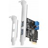 AXAGON radič do PCIe pre 2x USB Typ-A / 2x USB interný / USB 5Gbps / PCEU-232RS / SP & LP / čip Renesas