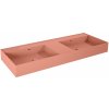 Elita Level umývadlo 120.5x45.5 cm obdĺžnik klasické umývadlo-dvojité ružová RE041461206600