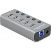 Delock USB 3.2 Gen 1 Hub mit 4 Ports + 1 Schnellladeport, USB-Hub 63262