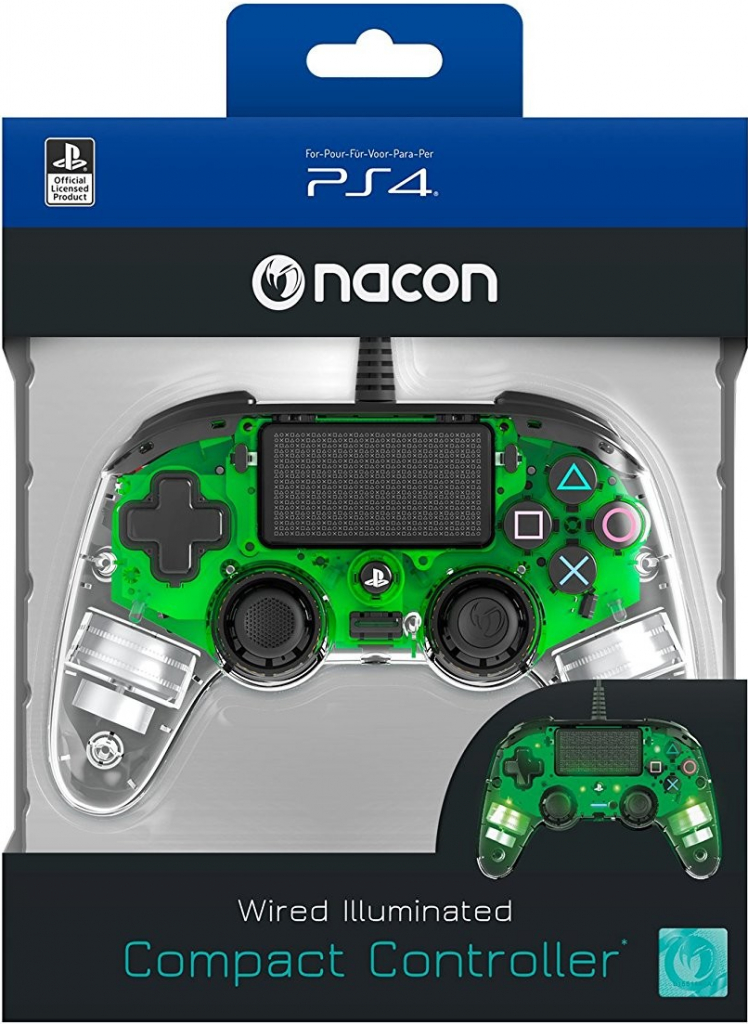 Nacon Wired Compact Controller PS4OFCPADCLGREEN