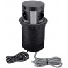 Design light Výsuvná elektrická zásuvka MULTIBOX 4x 230V + 2x USB + 2x RJ45 / Čierna
