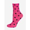 Marilyn Štýlové tenké ponožky s bodkami FORTE BIG DOTS Ružová