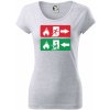 Lidé utíkají, hasiči přibíhají - Dámske tričko Pure - XL ( Svetlosivý melír )