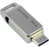 Goodram USB flash disk, USB 3.0, 64GB, ODA3, strieborný, ODA3-0640S0R11, USB A/USB C, s otočnou krytkou (ODA3-0640S0R11)