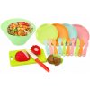 LEAN Toys 18119 Sada na krájanie ovocia s príbormi a tácou na jedlo, 25 dielov