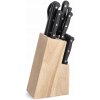 ZELLER Blok s 12 nožmi z gumového dreva 9x12x32,5cm