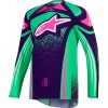 Dres TECHSTAR NOMUR, ALPINESTARS (tmavě fialová/zelená/růžová fluo, vel. M)