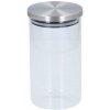 Dóza na potraviny sklo 1200 ml nerezové viečko (Dóza na potraviny sklo 1200 ml)