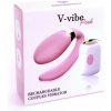 Pre Páry vibrátor V-Vibe Pink, diaľkové ovládanie, USB nabíjanie, 7 režimov -