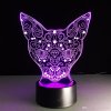Beling 3D lampa, hlava mačky, 7 farebná 2154S
