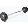 ZIVA Pevná obojručná činka Solid Steel Urethane rovná 45kg