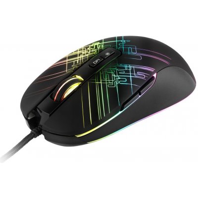Herná myš C-TECH Dusk (GM-27L), casual gaming, 3200 DPI, RGB podsvietenie, USB GM-27L